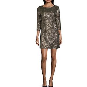NEW - Worthington 3/4 Sleeve Sequin Mini Party Dress - Size XS